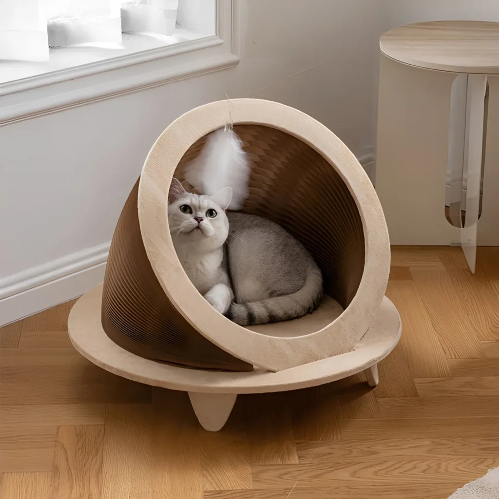 Kraft Paper UFOデザインの通気性に優れたペットハウス