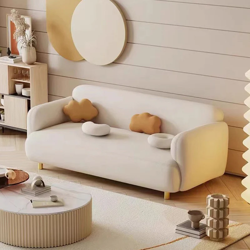 韓国風インテリアに合わせやすいクリーム風コンパクトソファ huany-sofa-003